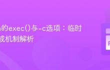 Python的exec()与-c选项：临时文件生成机制解析