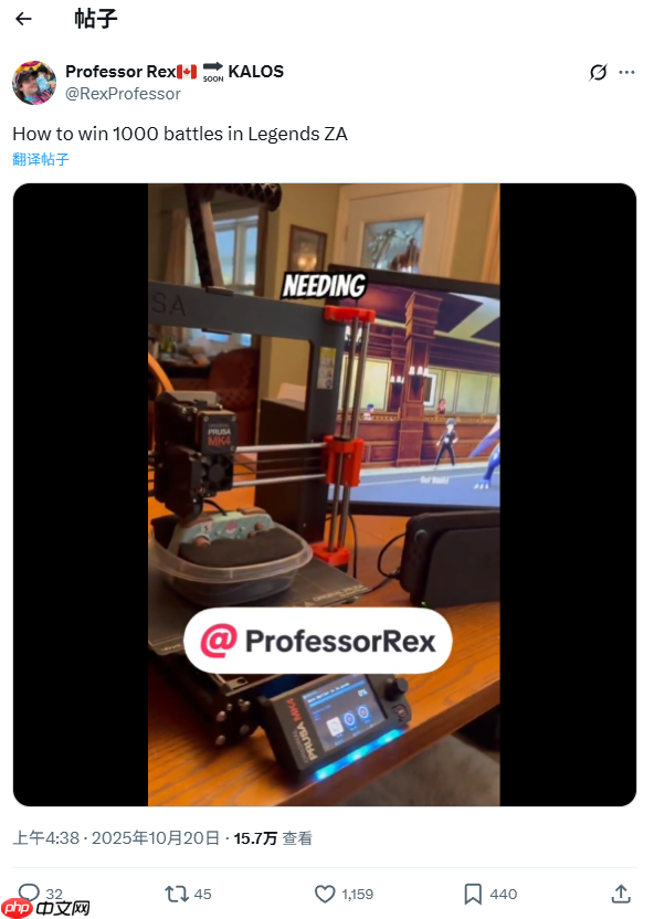 闪耀护符太难肝?《宝可梦传说 Z-A》玩家发现快速完成1000场战斗方法