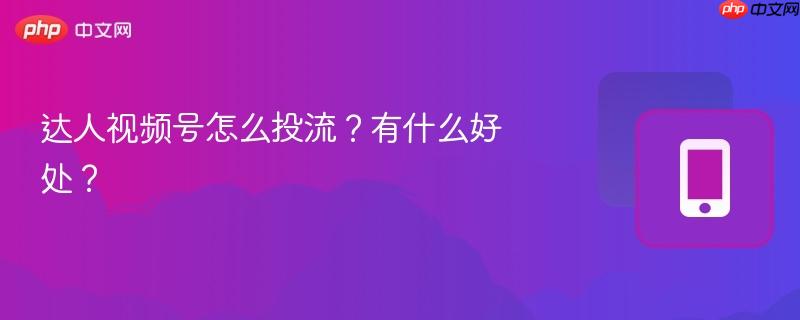 达人视频号怎么投流？有什么好处？