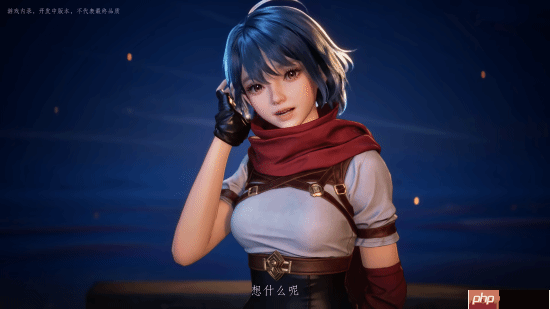 艺画开天游戏《凡应》情节展示：蓝发红围巾小萌妹