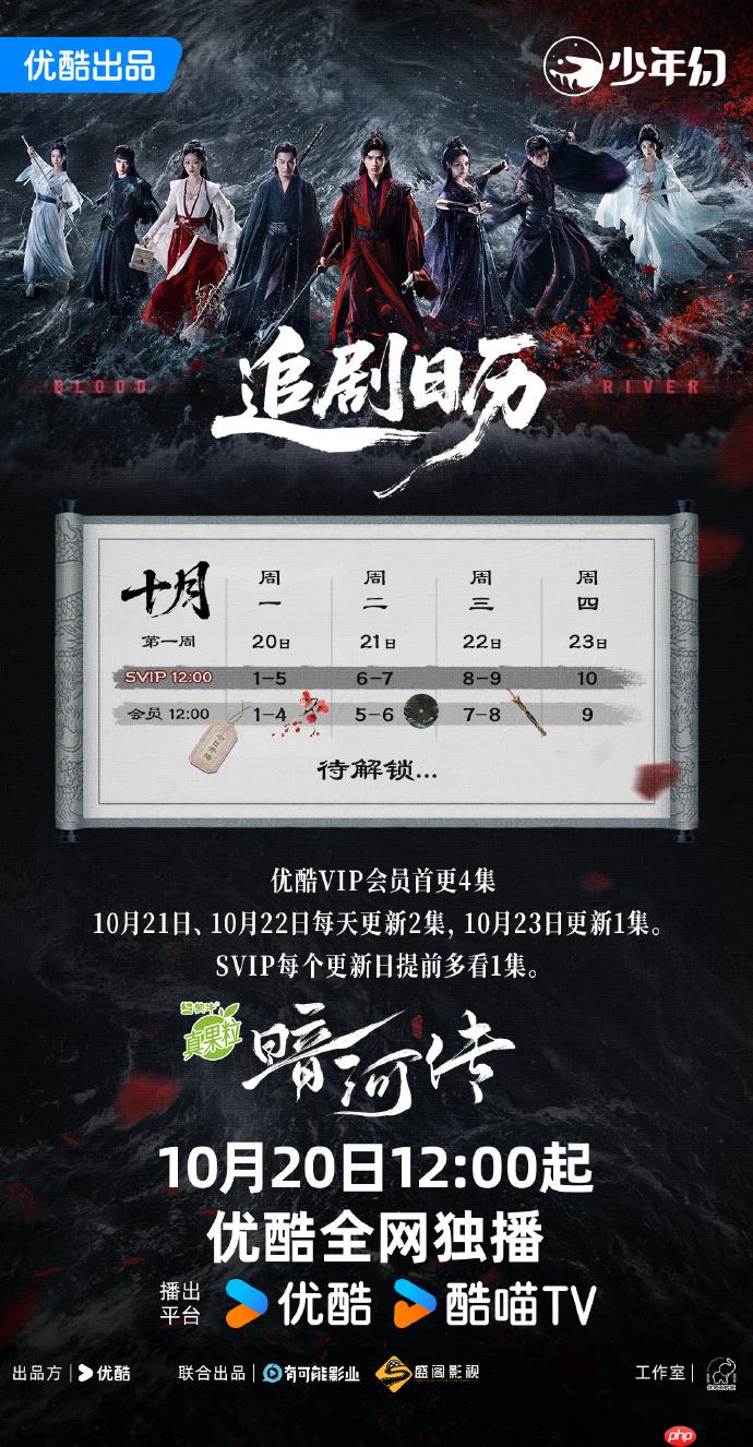 龚俊《暗河传》定档优酷独播，暗河传追剧更新日历+人物关系图