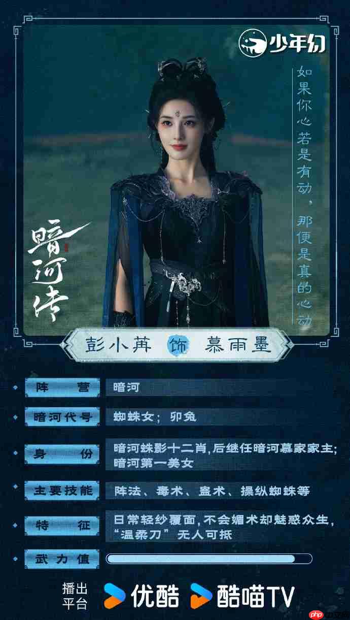 龚俊《暗河传》定档优酷独播,暗河传追剧更新日历+人物关系图 - php中文网