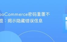 解决WooCommerce密码重置不生效问题：揭示隐藏错误信息