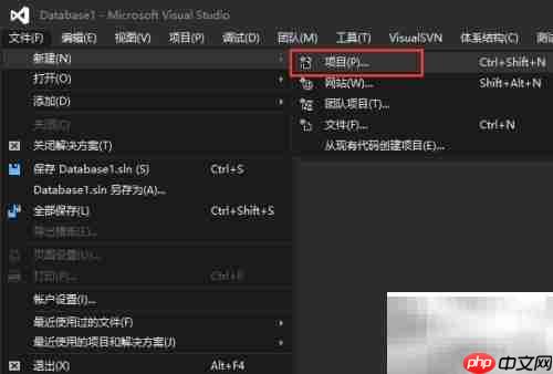 Visual Studio创建SQL数据库项目