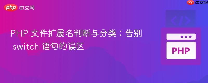 PHP 文件扩展名判断与分类：告别 switch 语句的误区