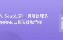 BeautifulSoup进阶：灵活处理多属性名称的Meta标签提取策略