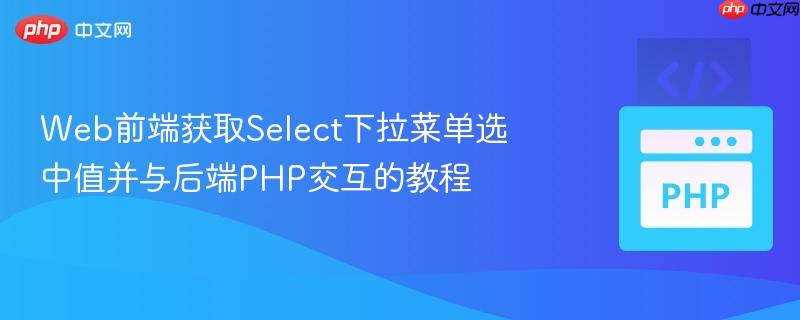 Web前端获取Select下拉菜单选中值并与后端PHP交互的教程
