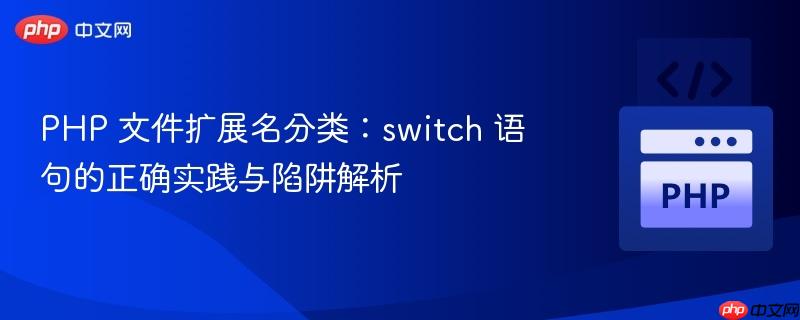 PHP 文件扩展名分类:switch 语句的正确实践与陷阱解析