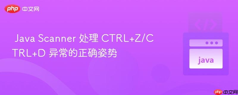 Java Scanner 处理 CTRL+Z/CTRL+D 异常的正确姿势