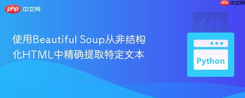 使用Beautiful Soup从非结构化HTML中精确提取特定文本