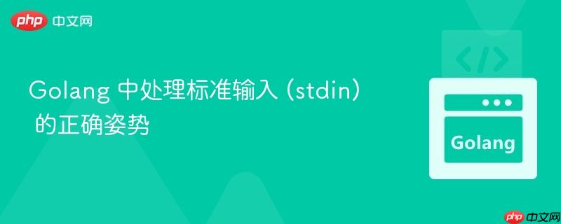 golang 中处理标准输入 (stdin) 的正确姿势