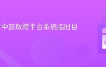 Go语言中获取跨平台系统临时目录路径