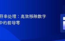 Java字符串处理：高效移除数字字符串中的前导零