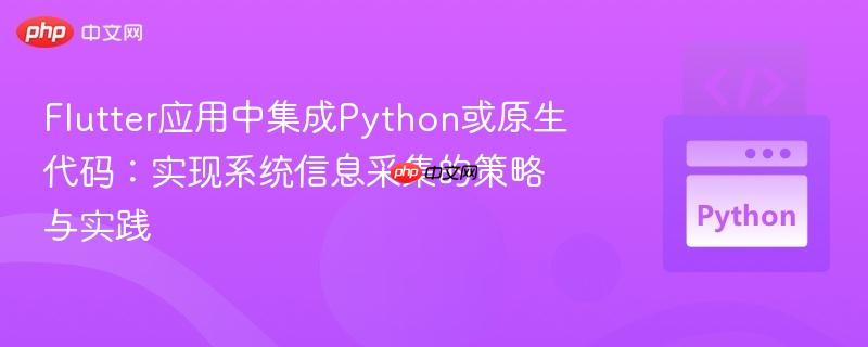 Flutter应用中集成Python或原生代码:实现系统信息采集的策略与实践