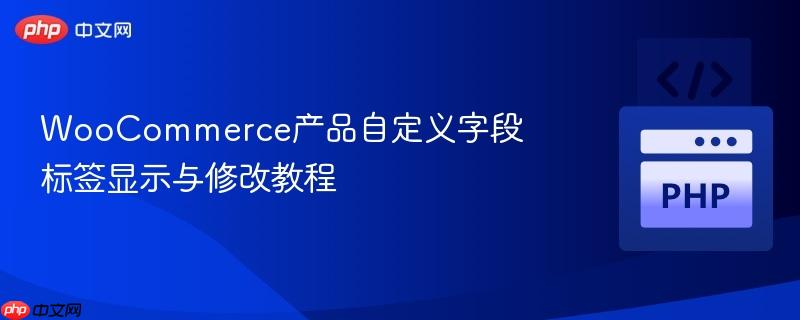 WooCommerce产品自定义字段标签显示与修改教程