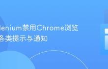使用Selenium禁用Chrome浏览器中的各类提示与通知