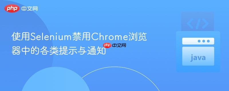 使用Selenium禁用Chrome浏览器中的各类提示与通知
