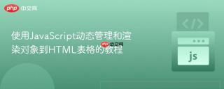 使用JavaScript动态管理和渲染对象到HTML表格的教程