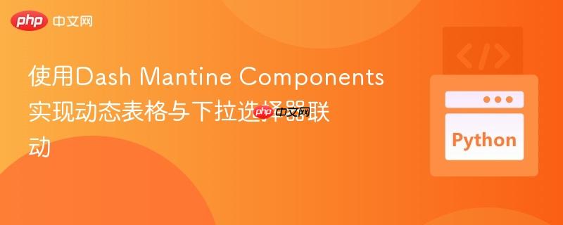 使用Dash Mantine Components实现动态表格与下拉选择器联动