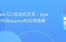 Windows CLI自动化交互：pywinpty替代Wexpect的实用指南