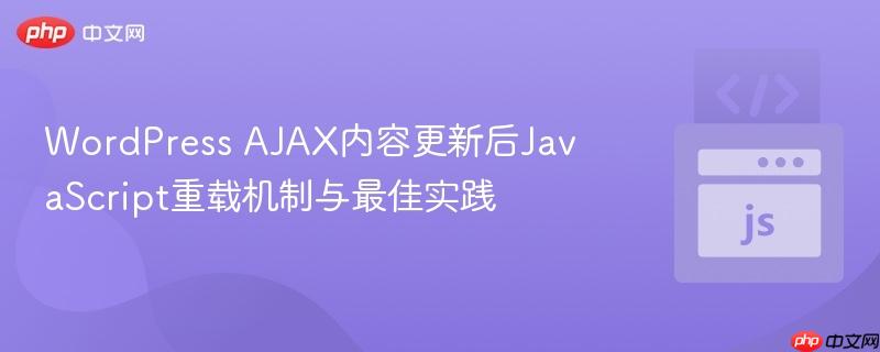 WordPress AJAX内容更新后JavaScript重载机制与最佳实践
