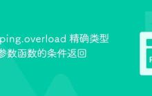 使用 typing.overload 精确类型化可变参数函数的条件返回