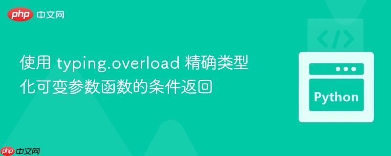 使用 typing.overload 精确类型化可变参数函数的条件返回
