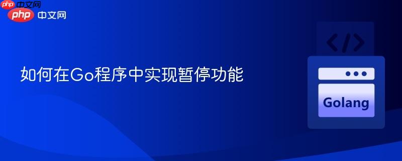 如何在Go程序中实现暂停功能