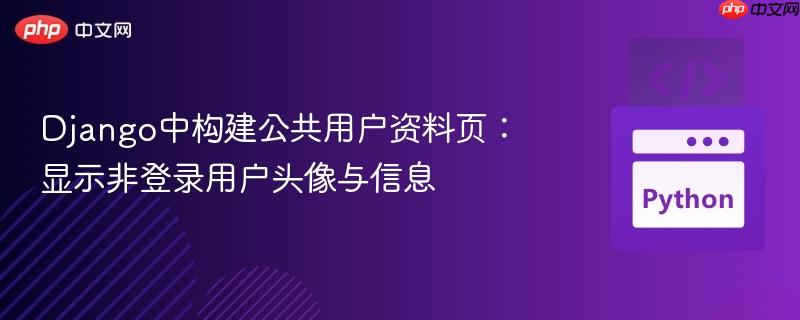 Django中构建公共用户资料页:显示非登录用户头像与信息