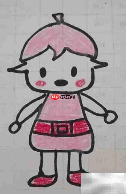 小精灵简笔画教程