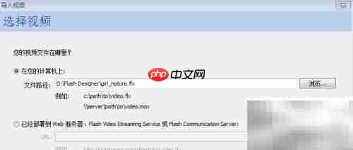 Flash中嵌入视频教程