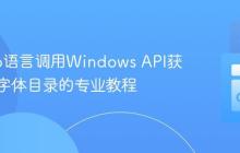 使用Go语言调用Windows API获取系统字体目录的专业教程