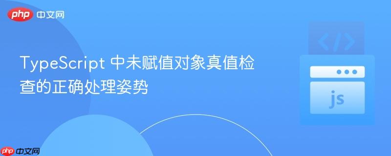 TypeScript 中未赋值对象真值检查的正确处理姿势
