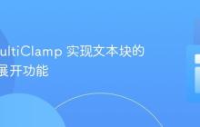 使用 MultiClamp 实现文本块的折叠与展开功能