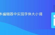 在富文本编辑器中实现字体大小调整功能