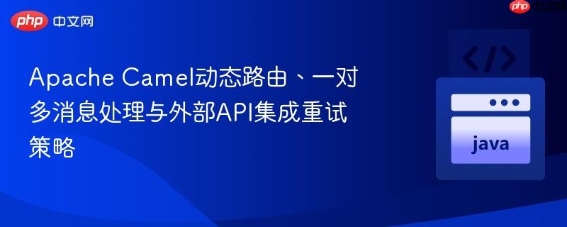 Apache Camel动态路由、一对多消息处理与外部API集成重试策略
