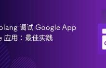使用 Golang 调试 Google App Engine 应用：最佳实践