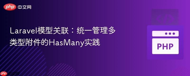 Laravel模型关联：统一管理多类型附件的HasMany实践