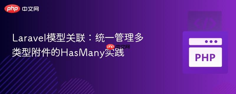 Laravel模型关联：统一管理多类型附件的HasMany实践