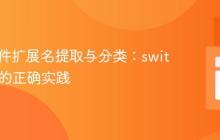PHP文件扩展名提取与分类:switch语句的正确实践