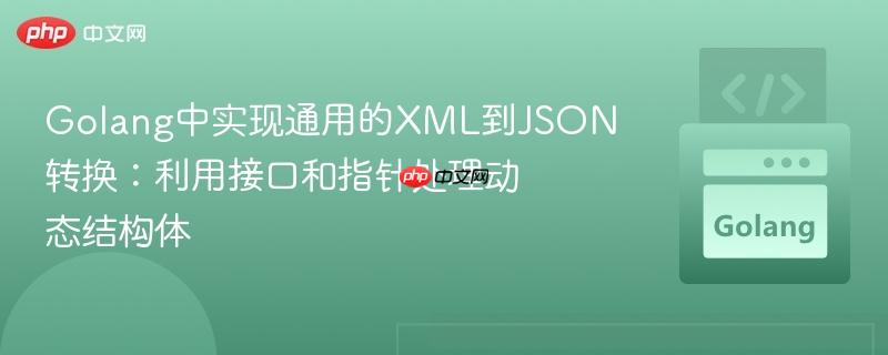 Golang中实现通用的XML到JSON转换:利用接口和指针处理动态结构体