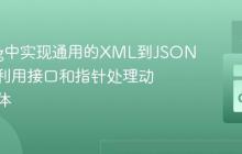 Golang中实现通用的XML到JSON转换：利用接口和指针处理动态结构体