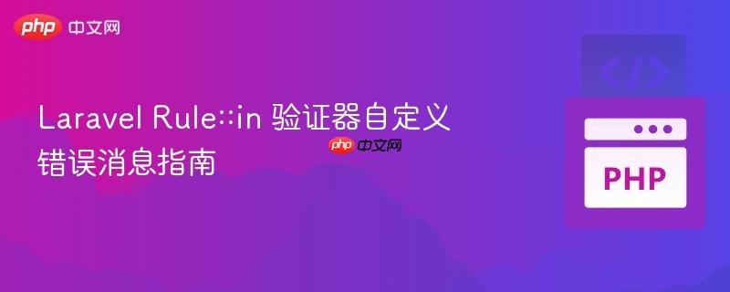 Laravel Rule::in 验证器自定义错误消息指南