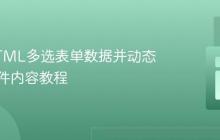 处理HTML多选表单数据并动态生成邮件内容教程