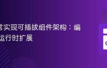 Go 语言实现可插拔组件架构：编译时与运行时扩展