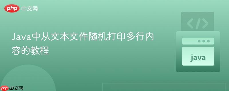 Java中从文本文件随机打印多行内容的教程