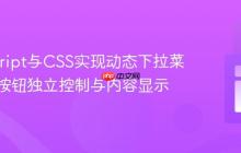 JavaScript与CSS实现动态下拉菜单:多按钮独立控制与内容显示