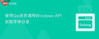 使用Go语言调用Windows API获取字体目录