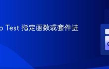 使用 Go Test 指定函数或套件进行测试