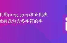 PHP中利用preg_grep和正则表达式高效筛选包含多字符的字符串